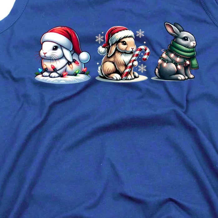 Cute Rabbit Christmas Lighting Santa Rabbit Christmas Gift Tank Top