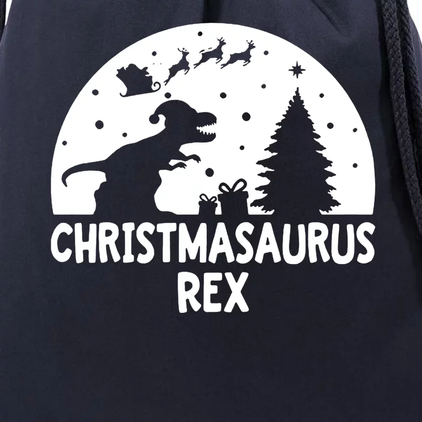 Christmasaurus Rex Drawstring Bag