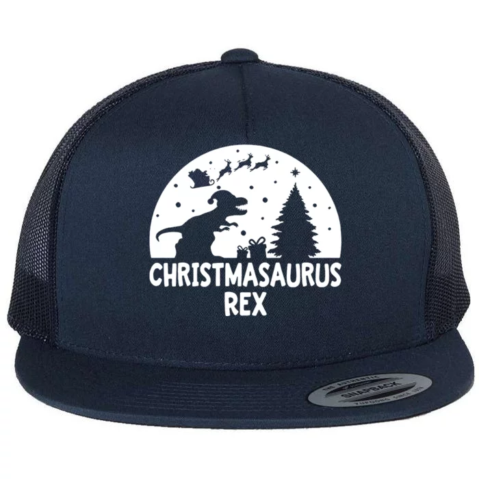 Christmasaurus Rex Flat Bill Trucker Hat