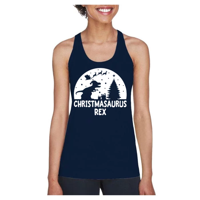 Christmasaurus Rex Women's Racerback Tank