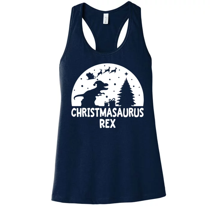 Christmasaurus Rex Women's Racerback Tank