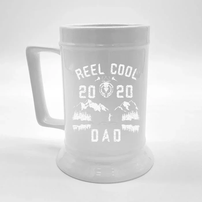 Cute Reel Cool Dad Fly Fishing Father Christmas Birthday Gift Front & Back Beer Stein