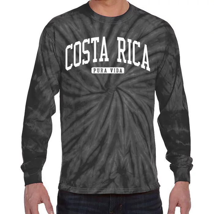 Costa Rica College University Style Tie-Dye Long Sleeve Shirt