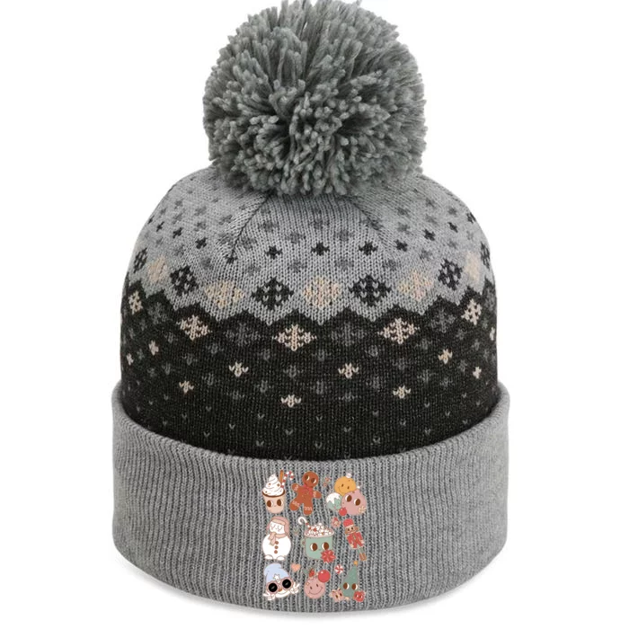 Cute Retro Cartoon Christmas Characters The Baniff Cuffed Pom Beanie