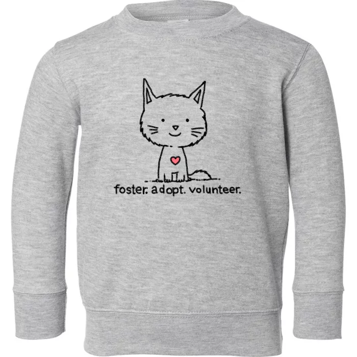 Cute Rescue Cat Shelter Cat Sweet Kitten Adopt Don't Shop Great Gift Toddler Sweatshirt