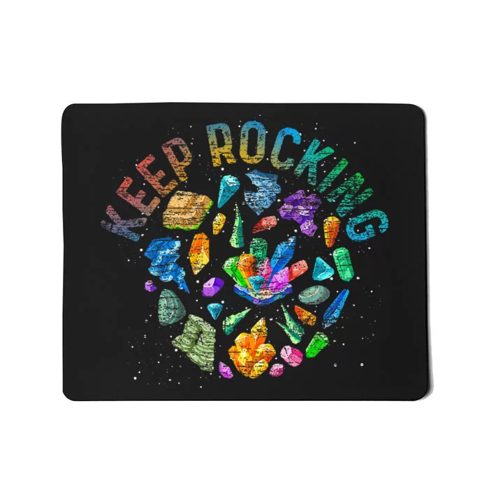 Colorful Rock Collector Earth Scientist Gift Funny Geology Mousepad