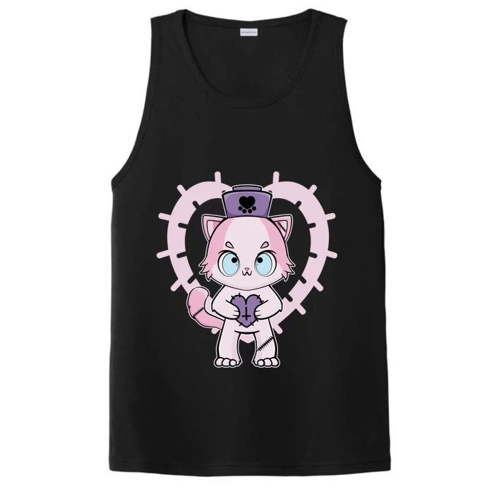 Cute Ragdoll Cat Anime Kitten Yami Kawaii Love Nurse Gift Performance Tank