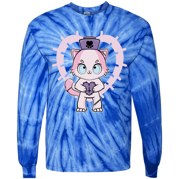 Cute Ragdoll Cat Anime Kitten Yami Kawaii Love Nurse Gift Tie-Dye Long Sleeve Shirt