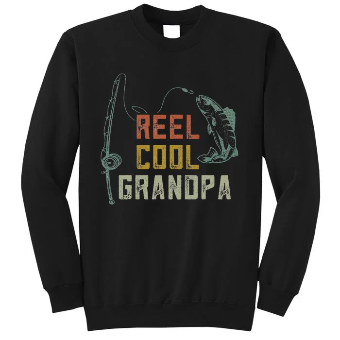 Cute Reel Cool Grandpa Fishing Fun Fathers Day Fishermen Sweatshirt