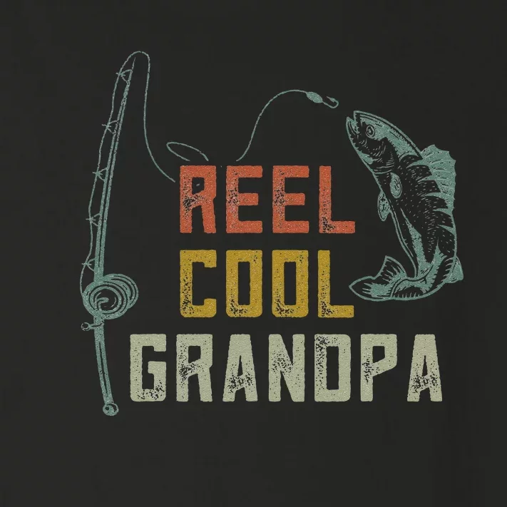 Cute Reel Cool Grandpa Fishing Fun Fathers Day Fishermen Toddler Long Sleeve Shirt