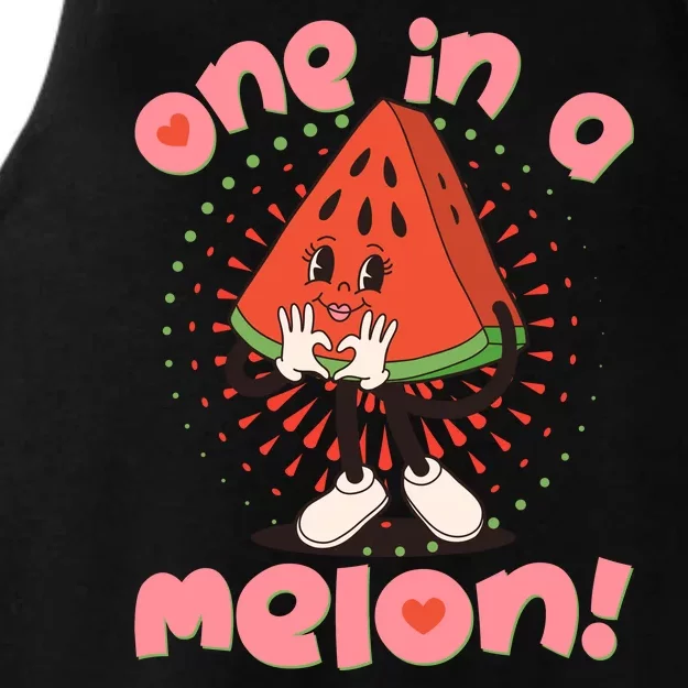 Cute Retro Cartoon Watermelon One In A Melon Ladies Tri-Blend Wicking Tank