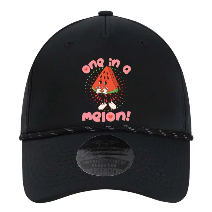 Cute Retro Cartoon Watermelon One In A Melon Performance The Dyno Cap