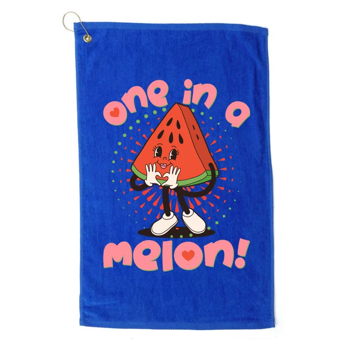 Cute Retro Cartoon Watermelon One In A Melon Platinum Collection Golf Towel