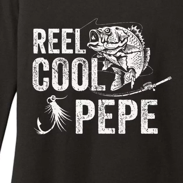 Cute Reel Cool Pepe Fishing Fathers Day Gifts Womens CVC Long Sleeve Shirt