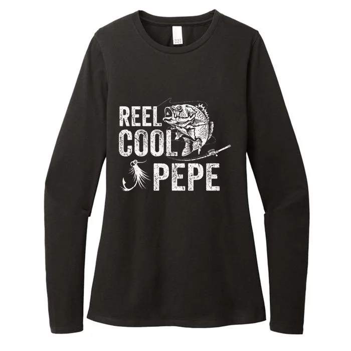 Cute Reel Cool Pepe Fishing Fathers Day Gifts Womens CVC Long Sleeve Shirt