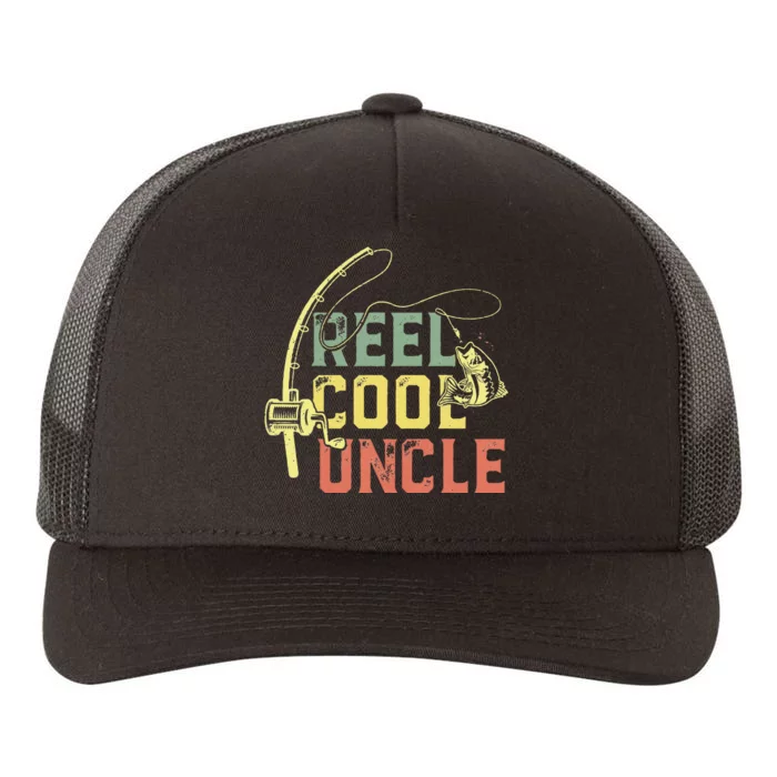 Cute Reel Cool Uncle Vintage Flag Fishing Fathers Day Gift Yupoong Adult 5-Panel Trucker Hat