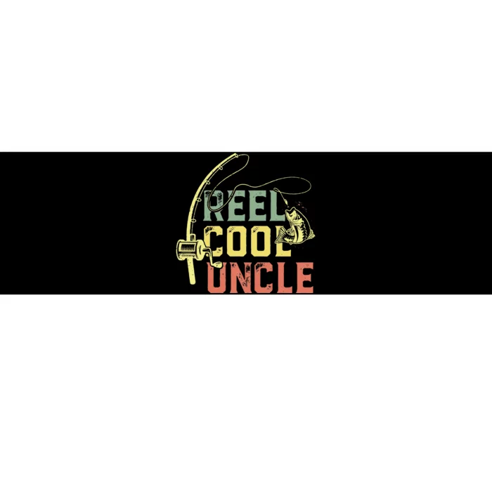 Cute Reel Cool Uncle Vintage Flag Fishing Fathers Day Gift Bumper Sticker