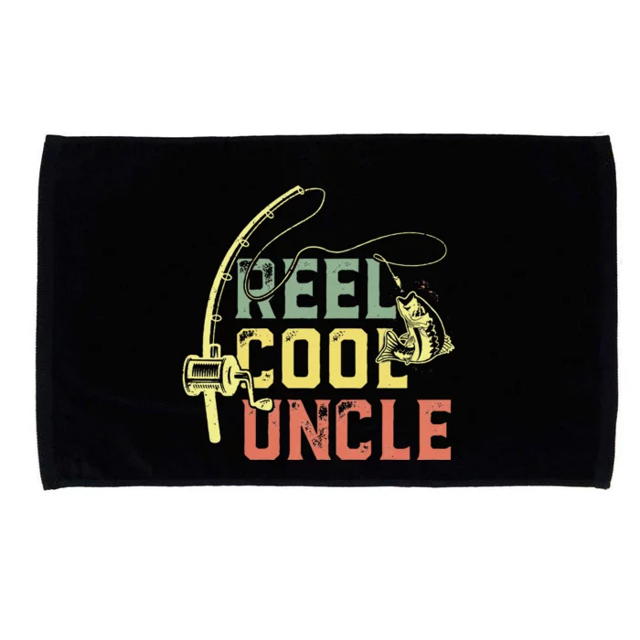 Cute Reel Cool Uncle Vintage Flag Fishing Fathers Day Gift Microfiber Hand Towel