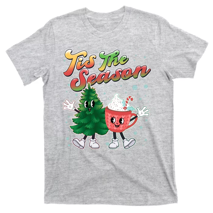 Cute Retro Cartoon Christmas Tis The Season T-Shirt