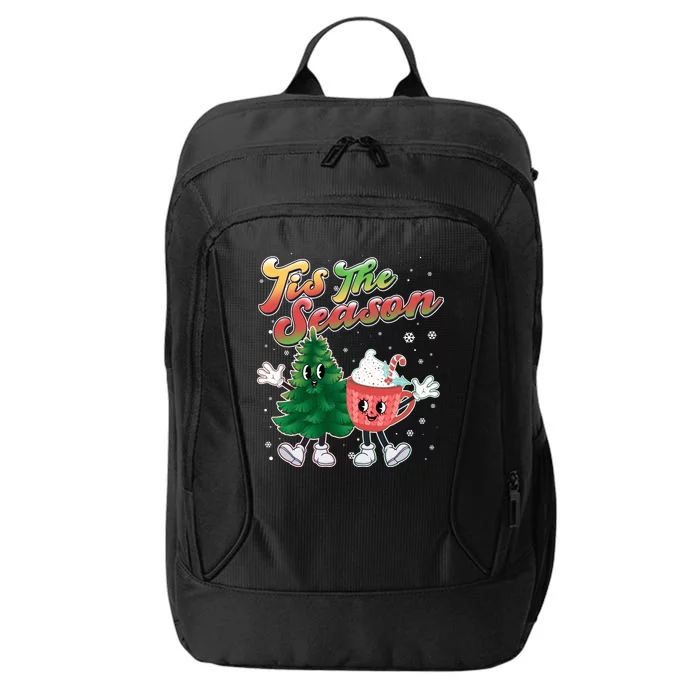 Cute Retro Cartoon Christmas Tis The Season City Backpack