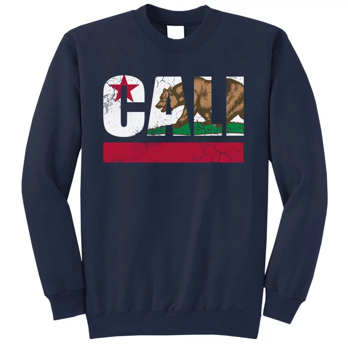 California Republic Cali Flag Vintage Fade Tall Sweatshirt