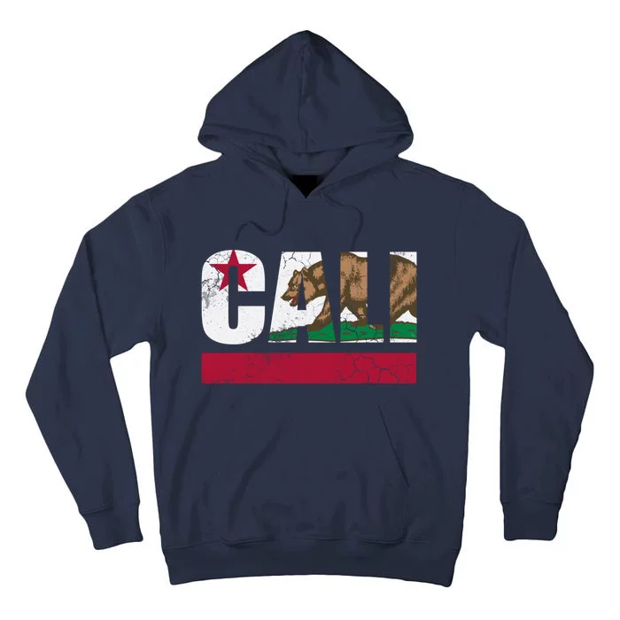 California Republic Cali Flag Vintage Fade Tall Hoodie