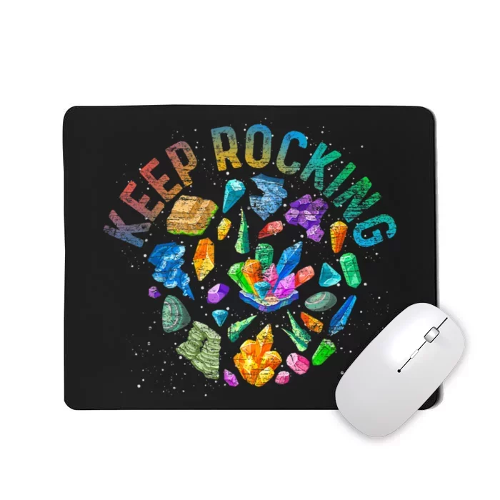 Colorful Rock Collector Earth Scientist Funny Geology Mousepad