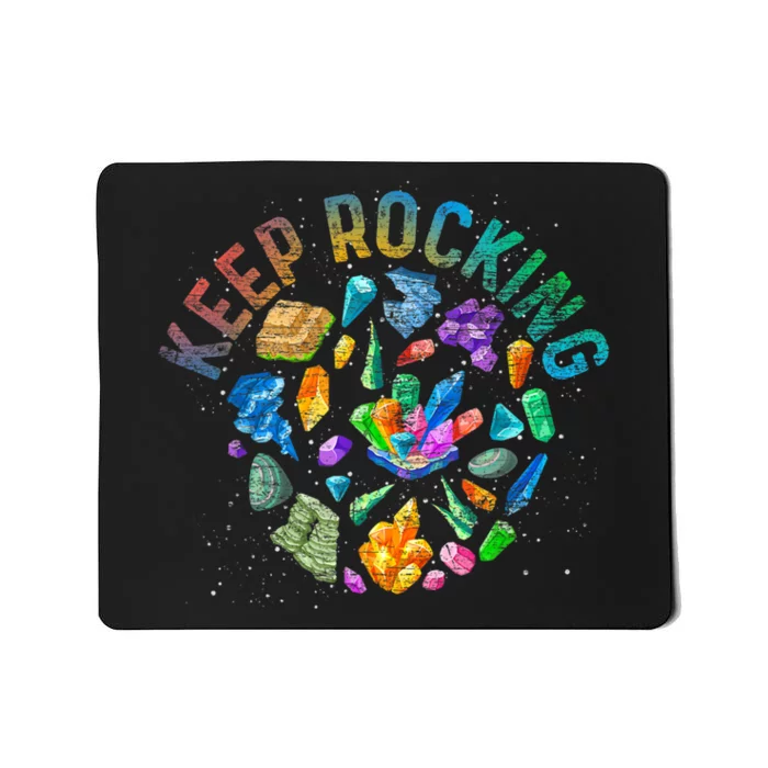 Colorful Rock Collector Earth Scientist Funny Geology Mousepad