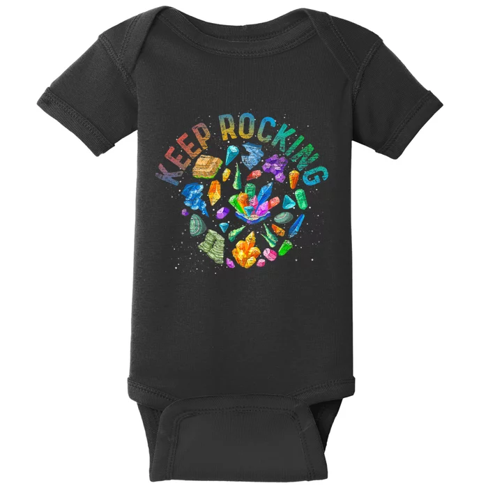 Colorful Rock Collector Earth Scientist Funny Geology Baby Bodysuit