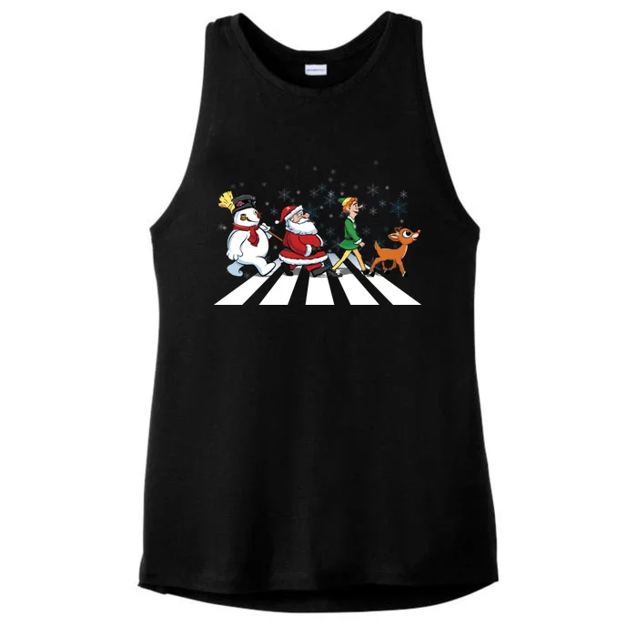 Christmas Road Ladies Tri-Blend Wicking Tank