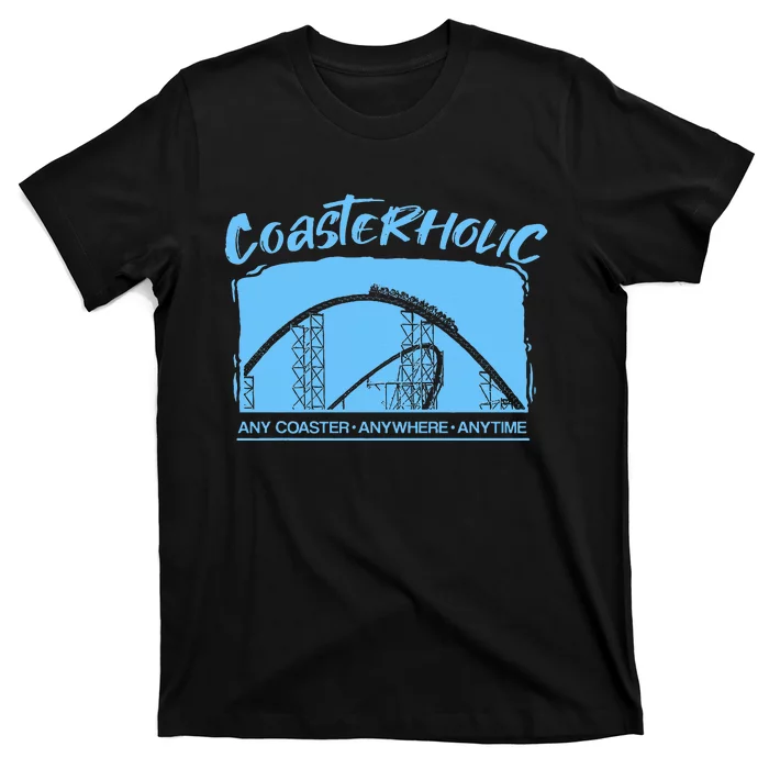 Coasterholic Roller Coaster Gift Amusement Park Ride T-Shirt