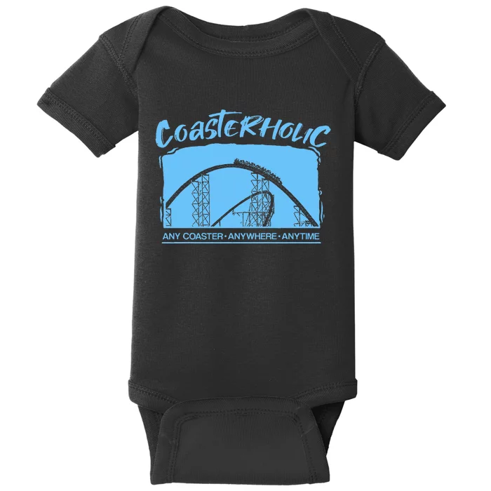 Coasterholic Roller Coaster Gift Amusement Park Ride Baby Bodysuit