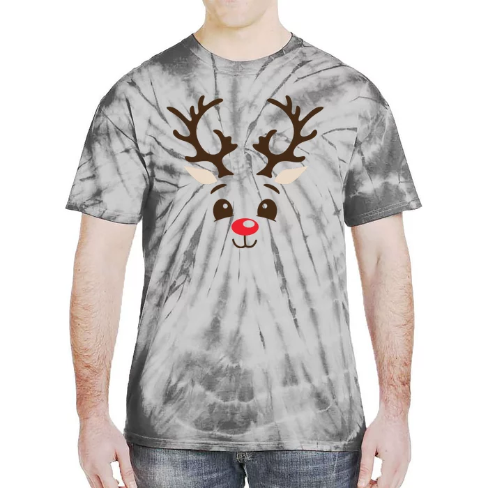 Christmas Reindeer Tie-Dye T-Shirt