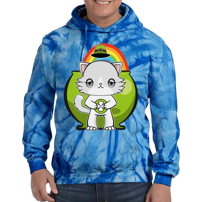 Cute Ragdoll Cat Anime Feline St Patricks Irish Funny Gift Tie Dye Hoodie