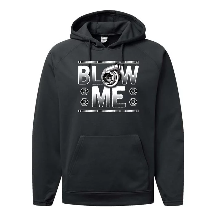 Car Racing Cool Gift Blow Me Turbo Boost Muscle Cars Gift Performance Fleece Hoodie