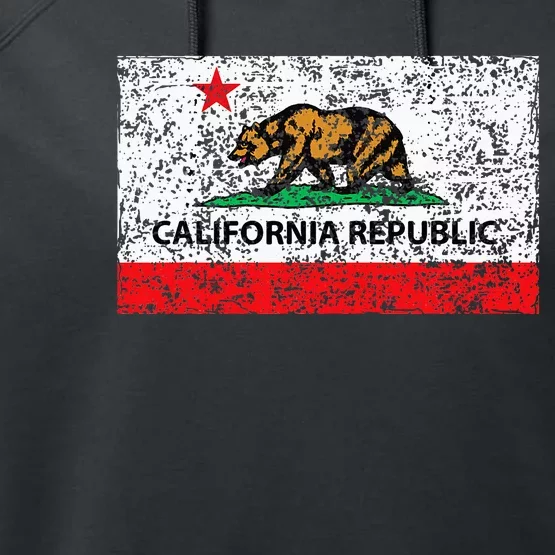 California Republic Cali Flag Socal Norcal Cencal Performance Fleece Hoodie