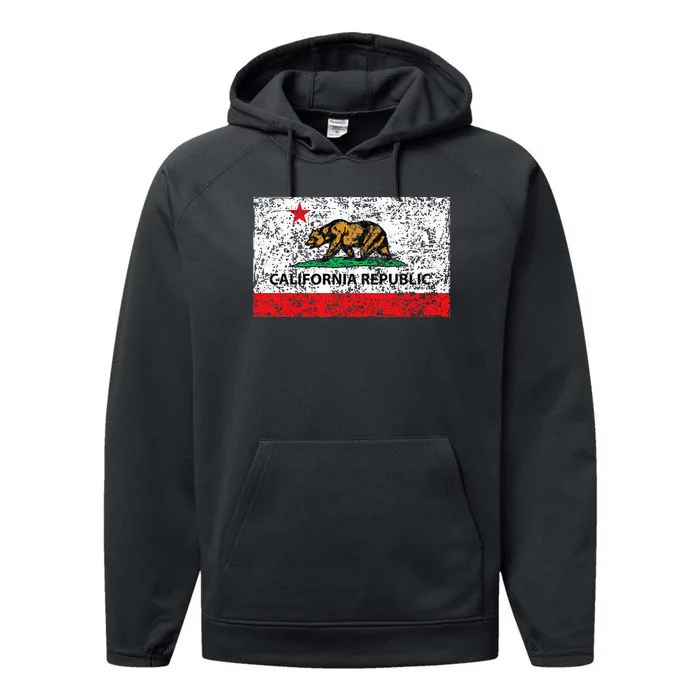 California Republic Cali Flag Socal Norcal Cencal Performance Fleece Hoodie