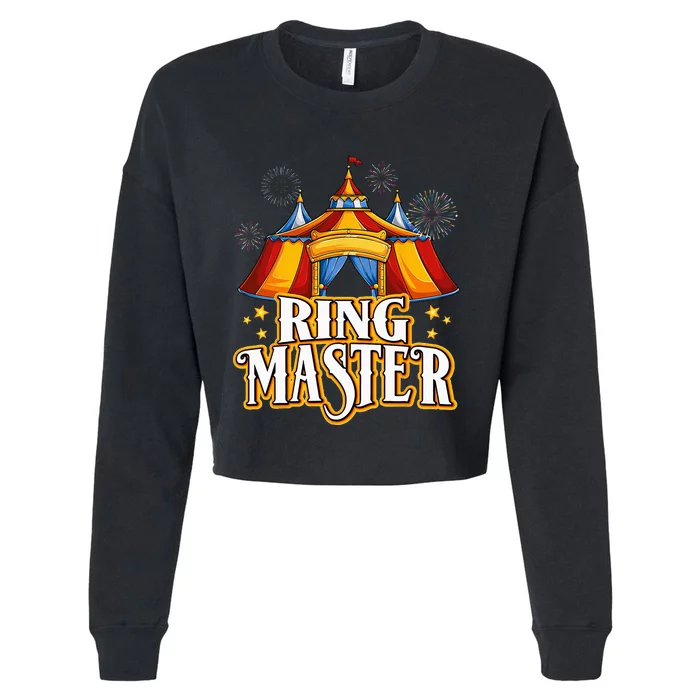 Circus Ringmaster Carnival Crew Party Lovers Cropped Pullover Crew