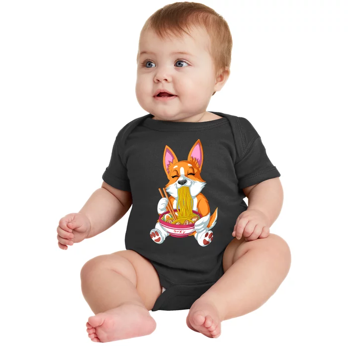 Corgi Ramen Baby Bodysuit