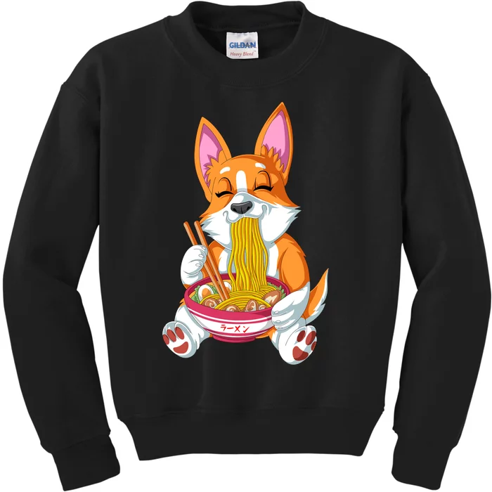 Corgi Ramen Kids Sweatshirt