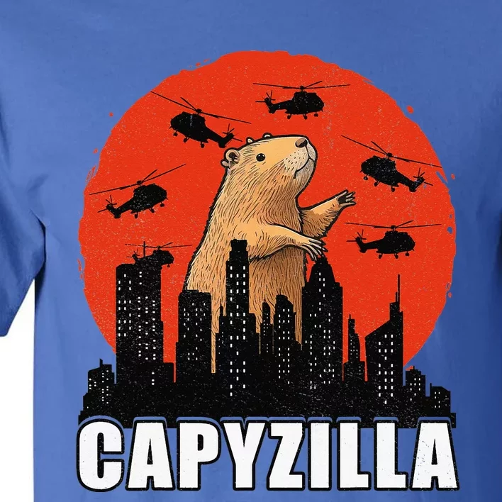 Capybara Retro Capybara Rodent Capyzilla Tall T-Shirt