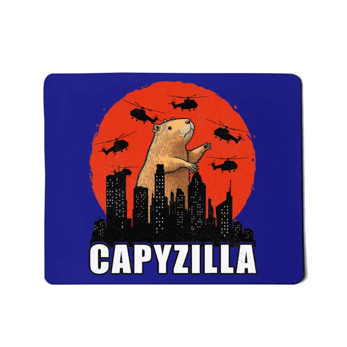 Capybara Retro Capybara Rodent Capyzilla Mousepad