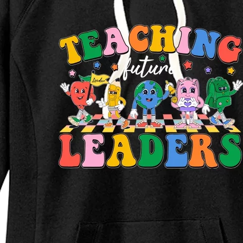 Cute Retro Cartoon Teaching Future Leaders Women's Fleece Hoodie