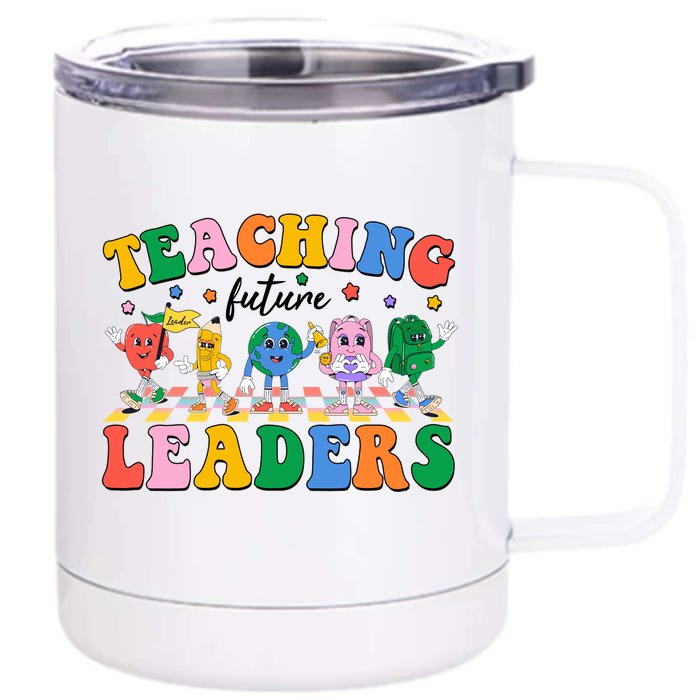 Cute Retro Cartoon Teaching Future Leaders Front & Back 12oz Stainless Steel Tumbler Cup