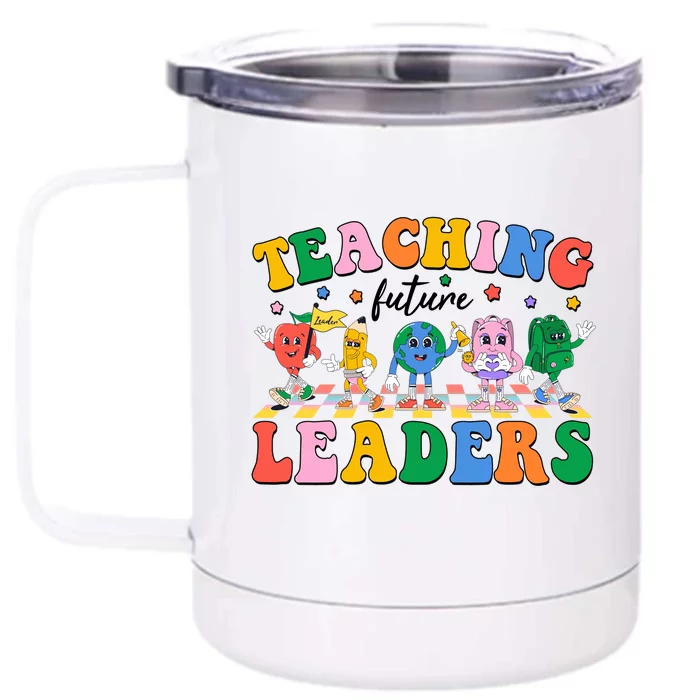 Cute Retro Cartoon Teaching Future Leaders Front & Back 12oz Stainless Steel Tumbler Cup