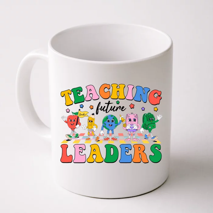 Cute Retro Cartoon Teaching Future Leaders Front & Back Coffee Mug