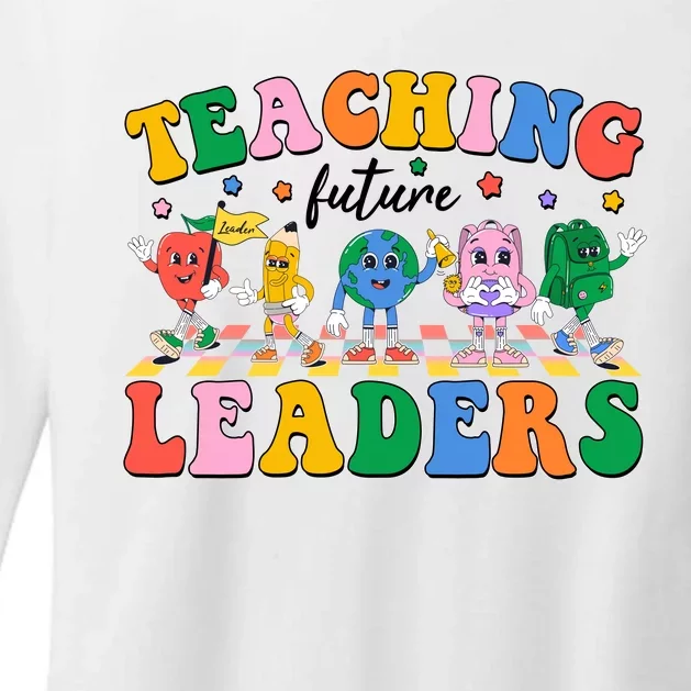 Cute Retro Cartoon Teaching Future Leaders Womens CVC Long Sleeve Shirt