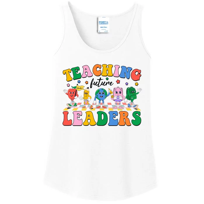 Cute Retro Cartoon Teaching Future Leaders Ladies Essential Tank