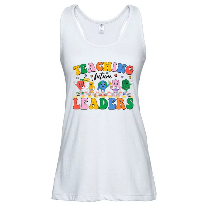 Cute Retro Cartoon Teaching Future Leaders Ladies Essential Flowy Tank