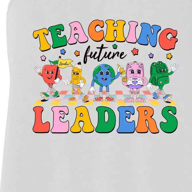 Cute Retro Cartoon Teaching Future Leaders Women's Racerback Tank